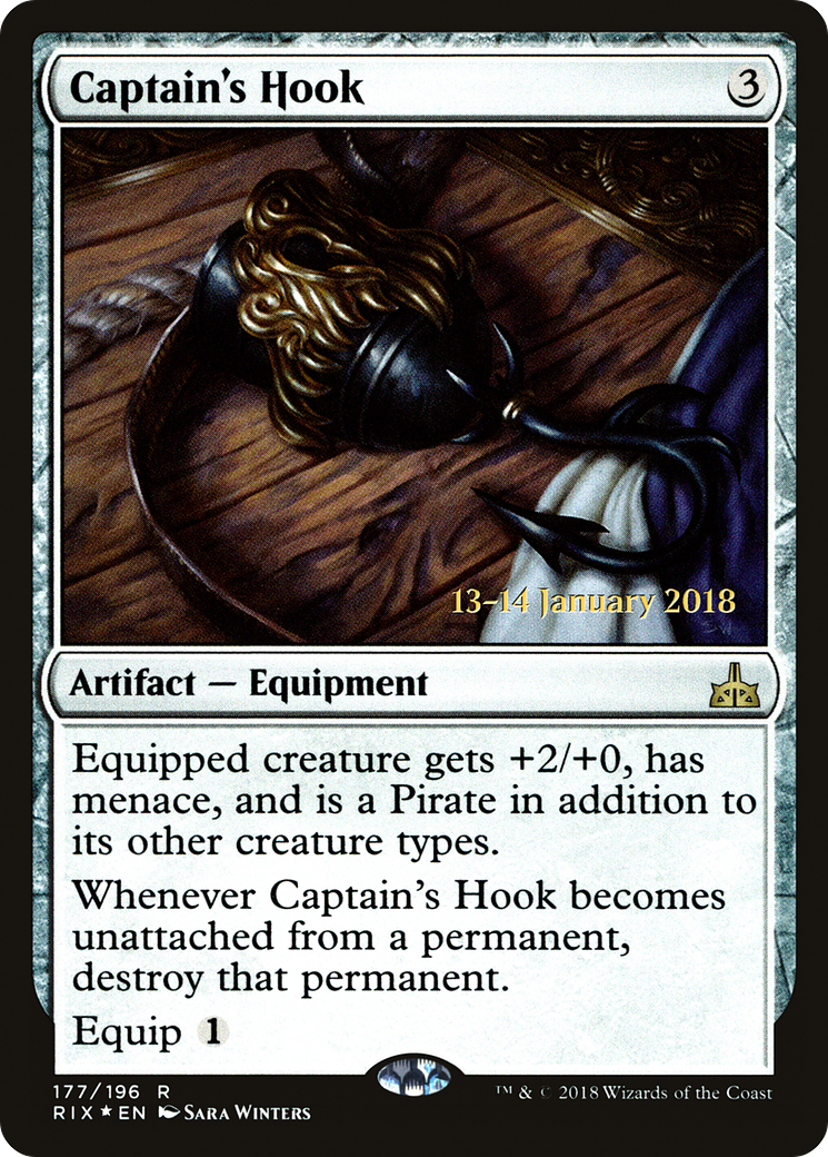 Image of Captain's Hook (PRE-177) - Rivals of Ixalan Promos Foil