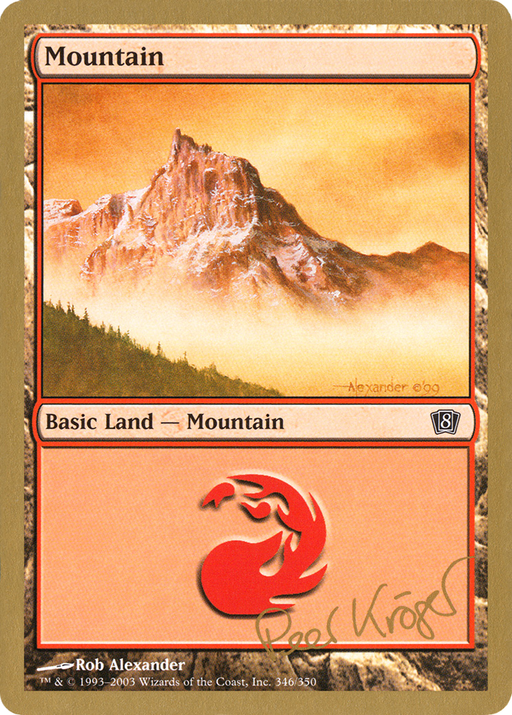 Image of Mountain (346) - 2003 Peer Kroger (8ED) (WCD-) - World Championship Decks 2003
