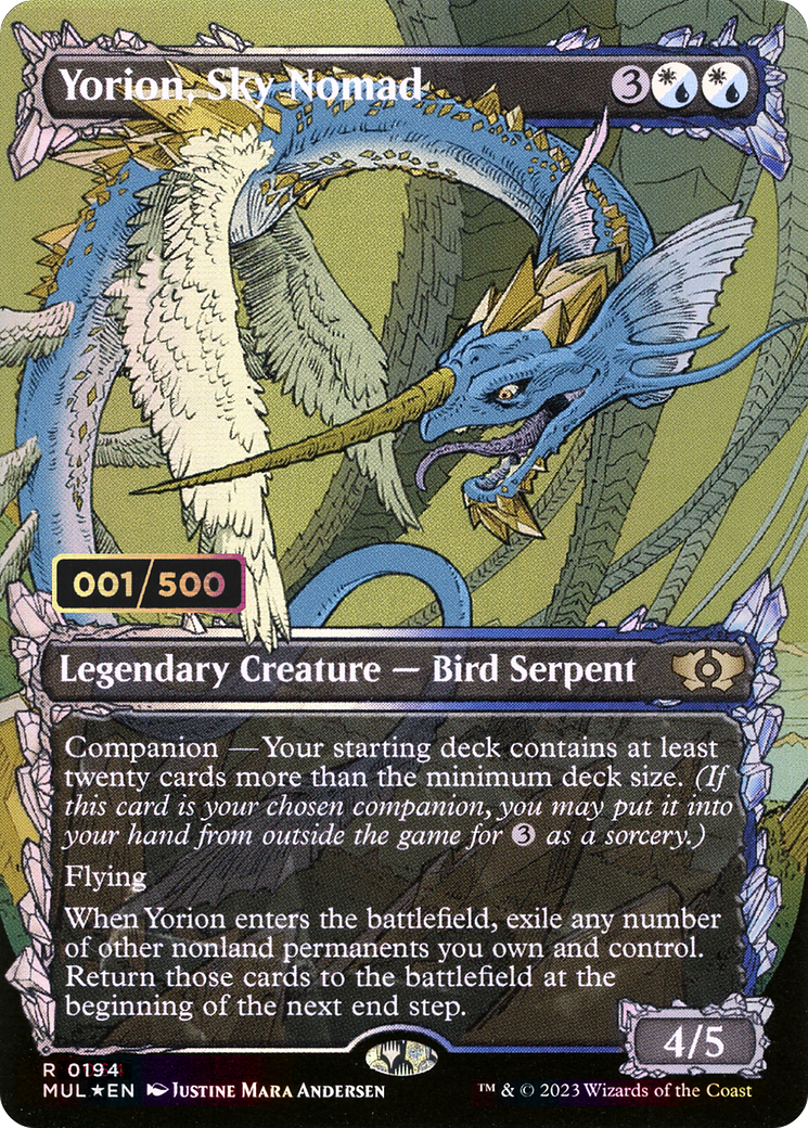 Image of Yorion, Sky Nomad (Serial Numbered) (MUL-194) - Multiverse Legends: (Showcase) (Borderless) Foil