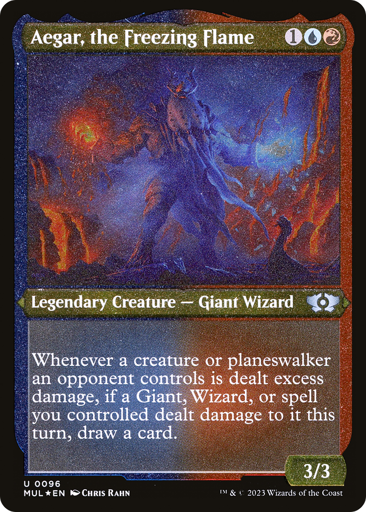 Image of Aegar, the Freezing Flame (Foil Etched) (MUL-096) - Multiverse Legends Foil