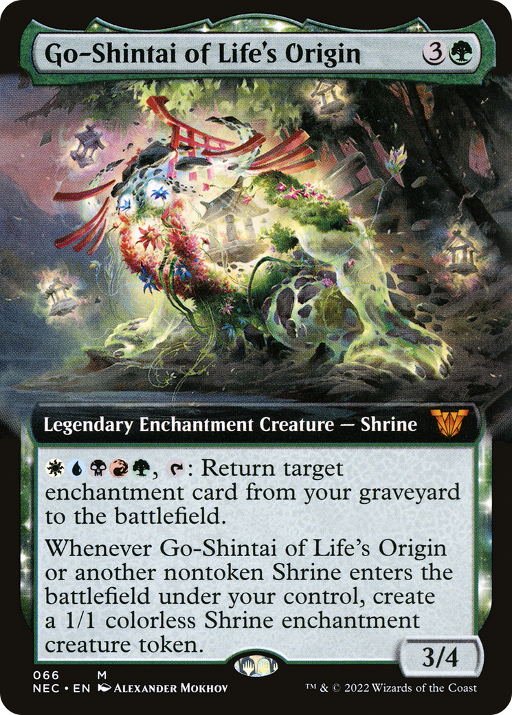 Image of Go-Shintai of Life's Origin (Extended Art) (NEC-066) - Neon Dynasty Commander: (Extended Art)