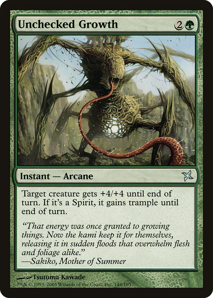 Image of Unchecked Growth (BOK-148) - Betrayers of Kamigawa Foil