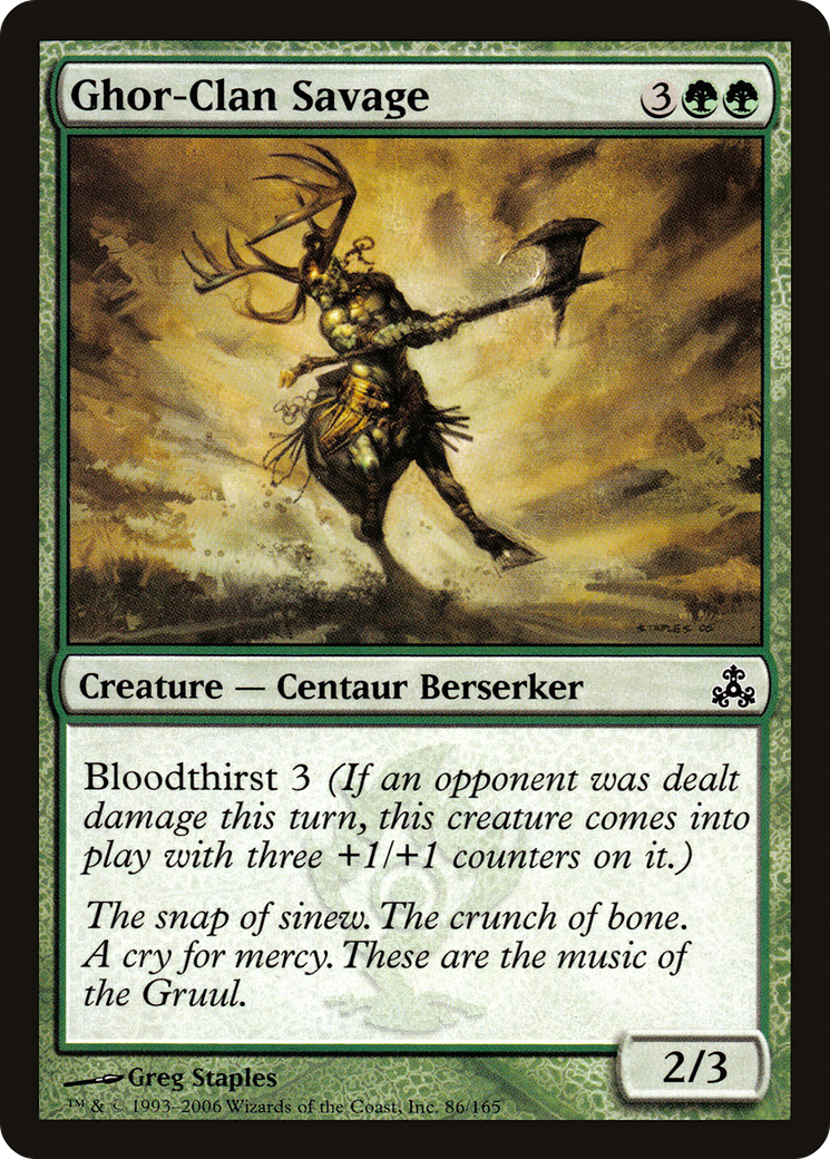 Image of Ghor-Clan Savage (GPT-086) - Guildpact Foil