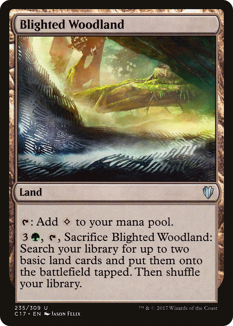 Image of Blighted Woodland (C17-235) - Commander 2017