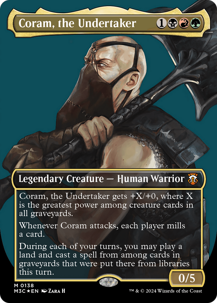 Image of Coram, the Undertaker (Borderless) (Ripple Foil) (M3C-138) - Modern Horizons 3 Commander (Borderless) Foil