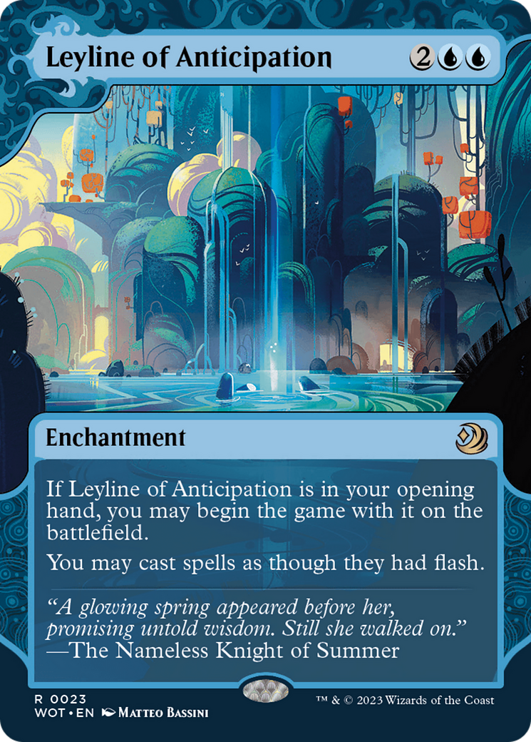Image of Leyline of Anticipation (WOT-023) - Wilds of Eldraine: Enchanting Tales: (Showcase) (Borderless) Foil
