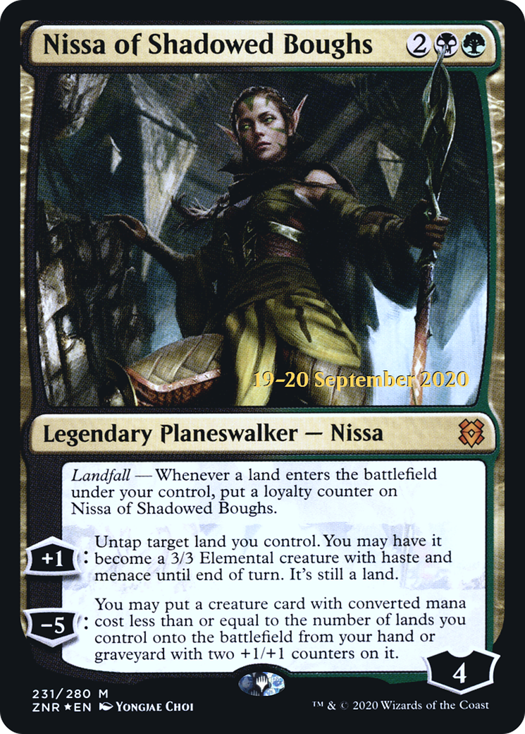 Image of Nissa of Shadowed Boughs (PRE-231) - Zendikar Rising Promos Foil