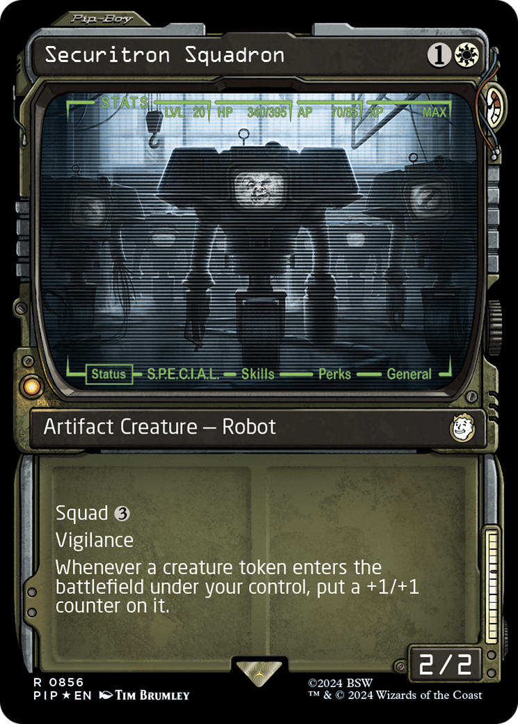 Image of Securitron Squadron (Showcase) (Surge Foil) (PIP-856) - Fallout: (Showcase) Foil