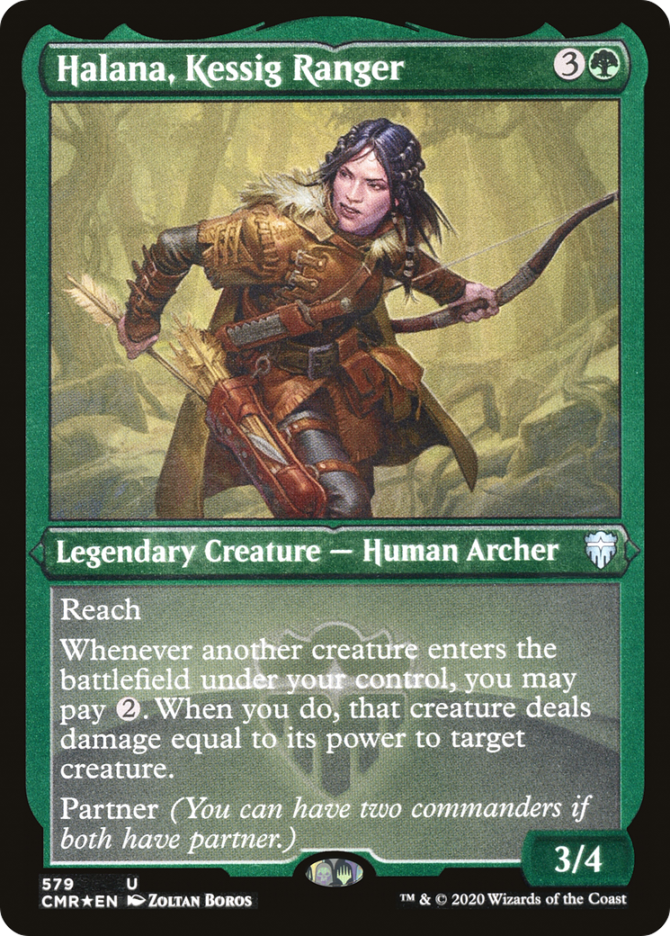 Image of Halana, Kessig Ranger (Foil Etched) (CMR-579) - Commander Legends Foil