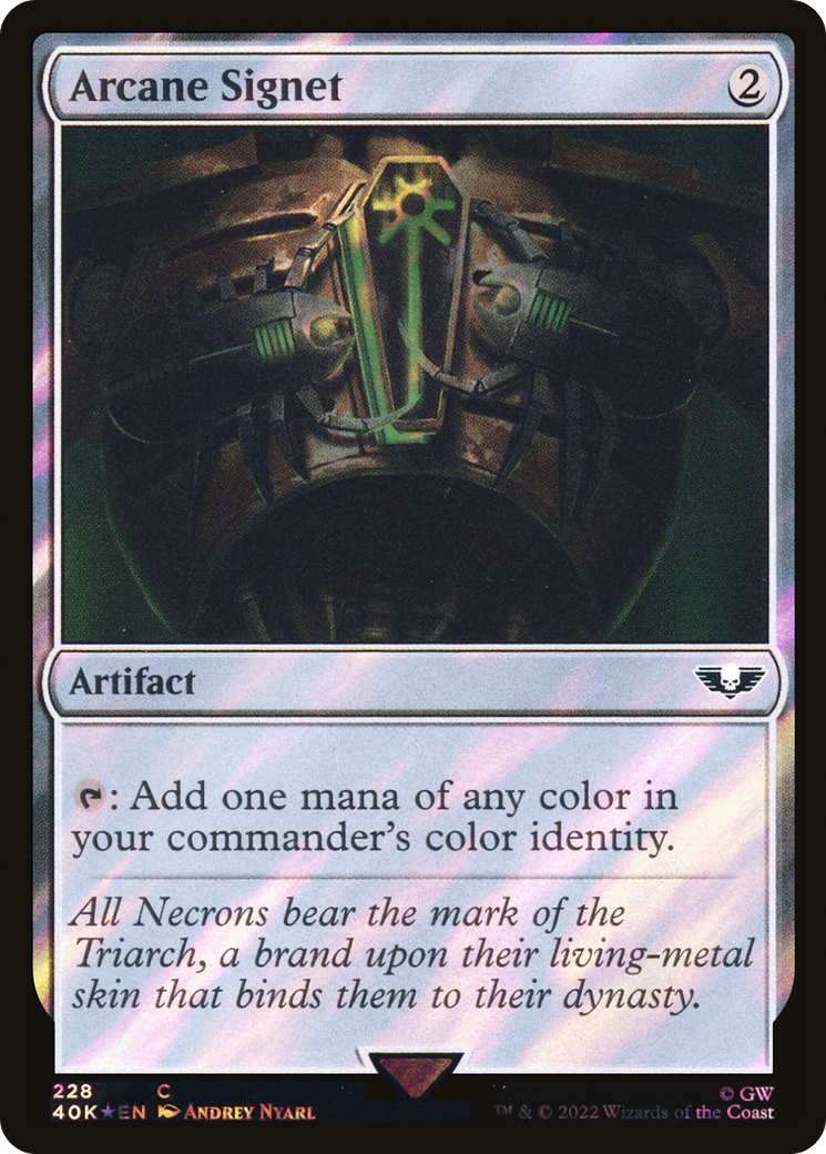 Image of Arcane Signet (228) (Surge Foil) (40K-228) - Warhammer 40,000 Commander Foil
