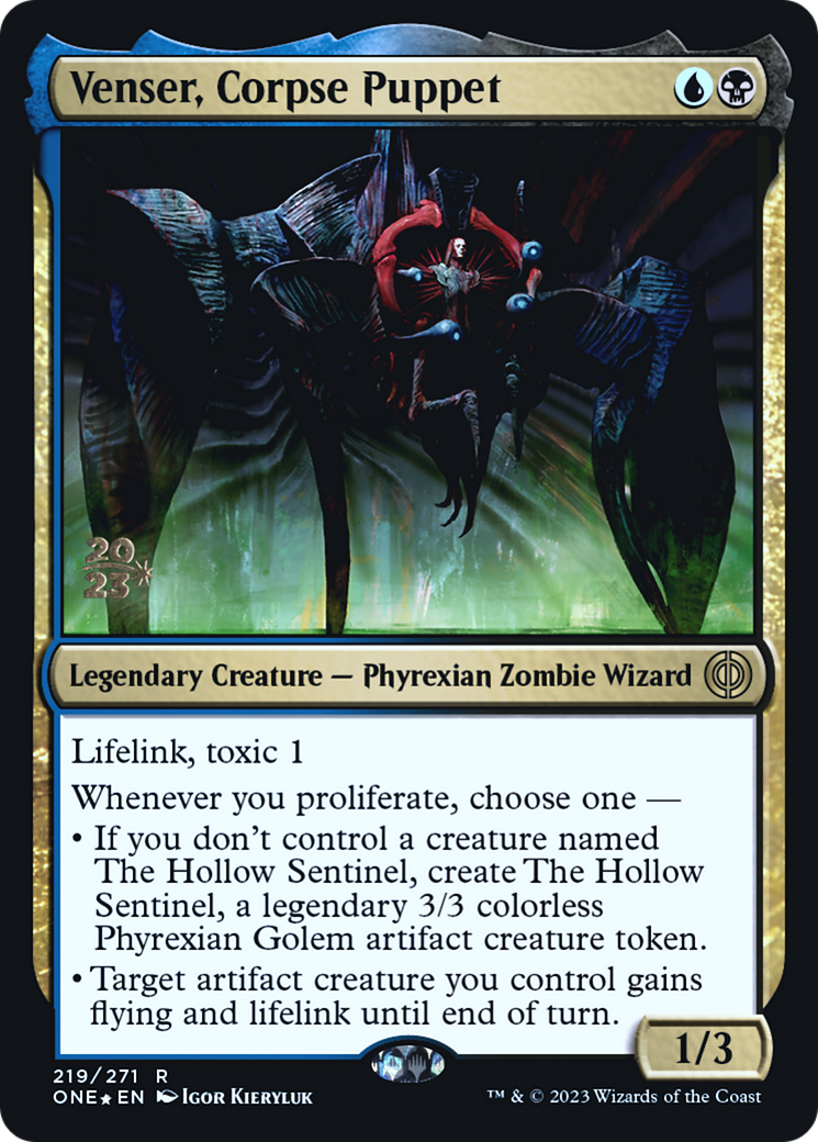 Image of Venser, Corpse Puppet (PRE-219) - Phyrexia: All Will Be One Promos Foil