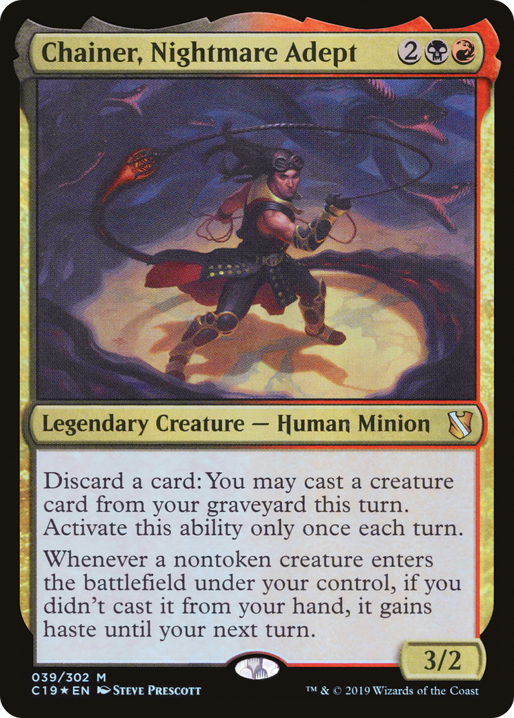 Image of Chainer, Nightmare Adept (C19-039) - Commander 2019 Foil