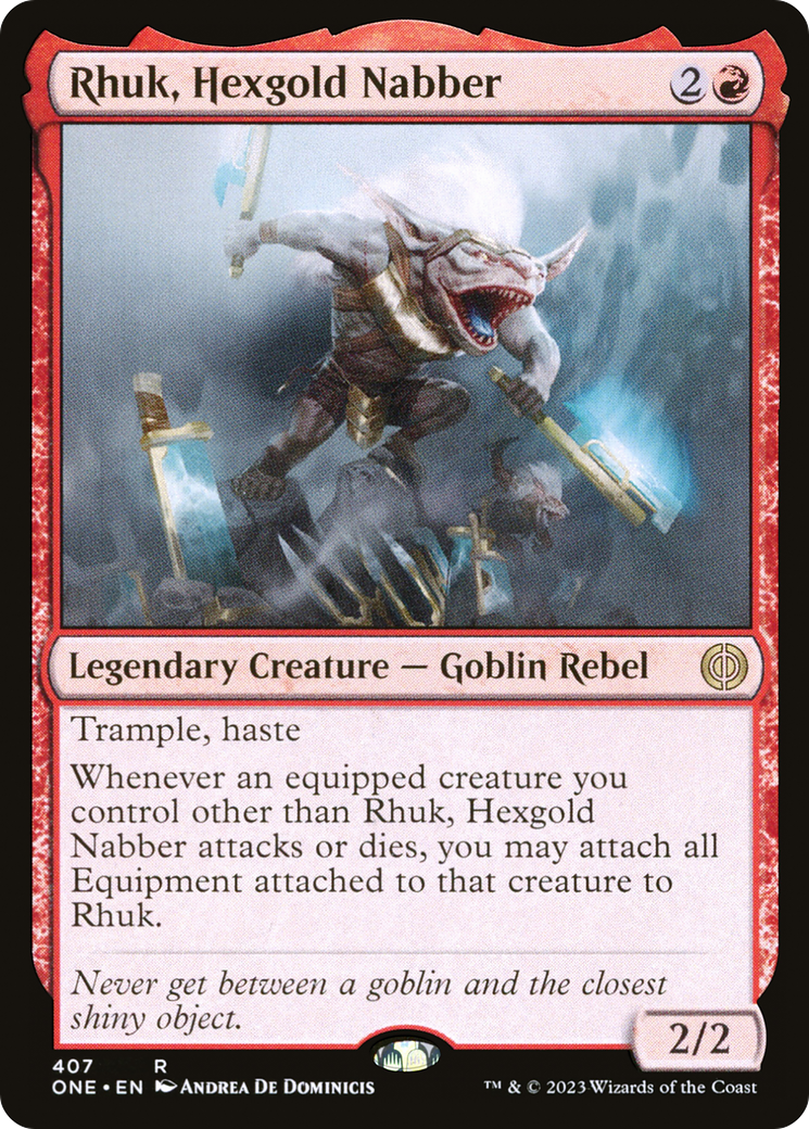 Image of Rhuk, Hexgold Nabber (ONE-407) - Phyrexia: All Will Be One Foil