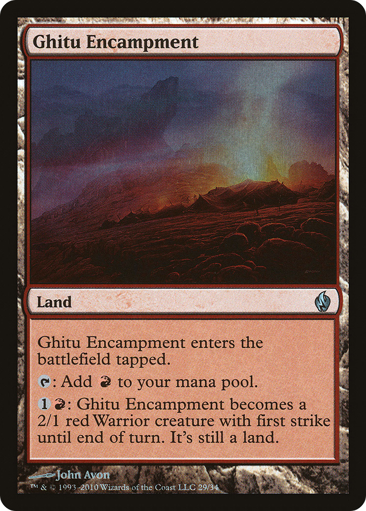 Image of Ghitu Encampment (PD2-029) - Premium Deck Series: Fire and Lightning Foil