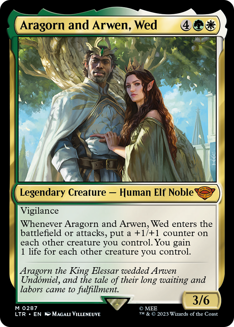 Image of Aragorn and Arwen, Wed (LTR-287) - The Lord of the Rings: Tales of Middle-earth Foil