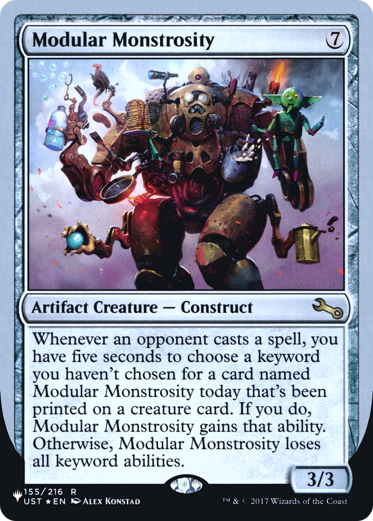 Image of Modular Monstrosity (LIST-155/216) - The List (Unfinity Foil Edition) Foil