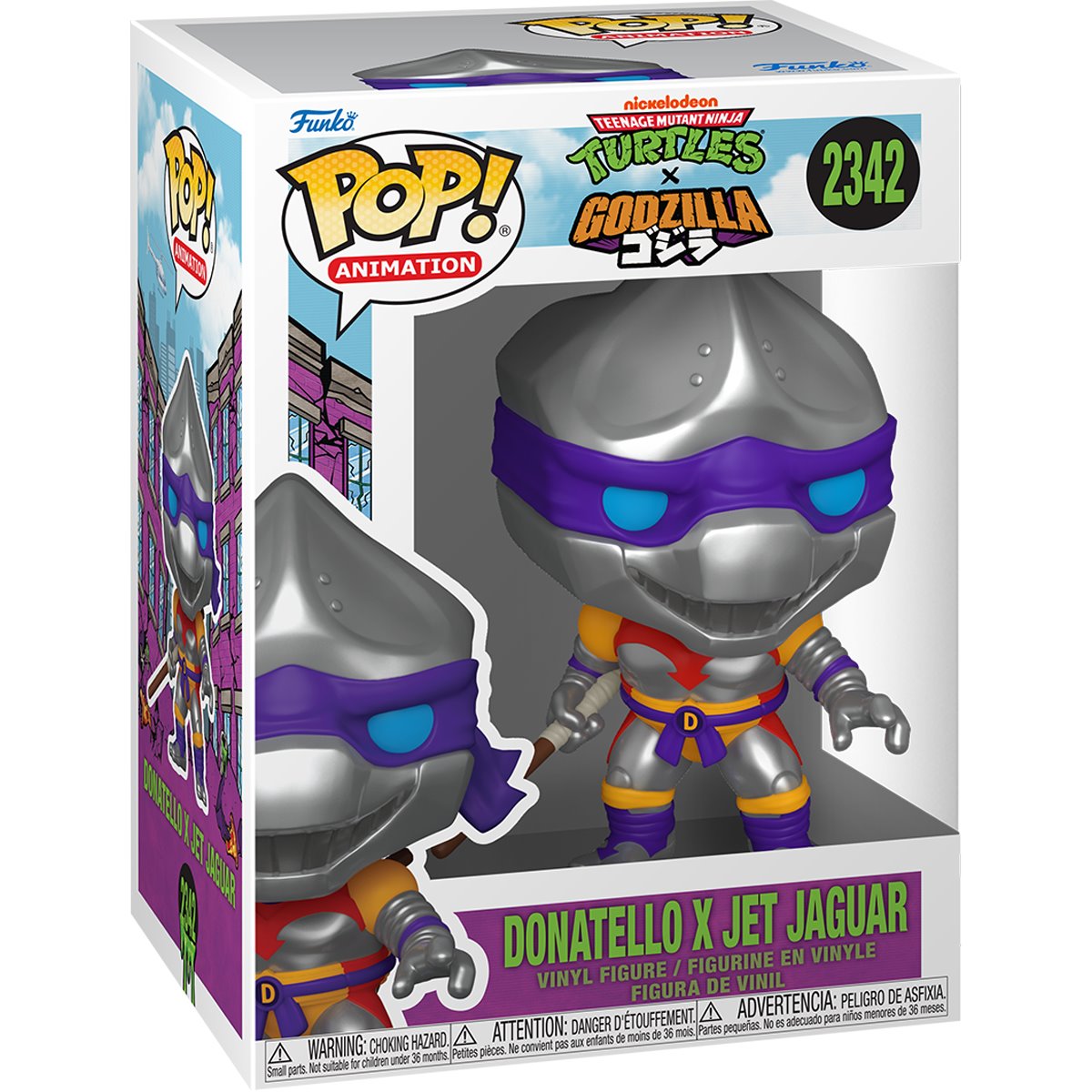 Image of Teenage Mutant Ninja Turtles x Godzilla Donatello x Jet Jaguar Funko Pop! Vinyl Figure #2342