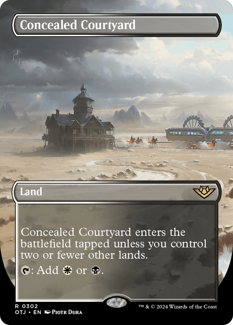 Image of Concealed Courtyard (Borderless) (OTJ-302) - Outlaws of Thunder Junction (Borderless) Foil