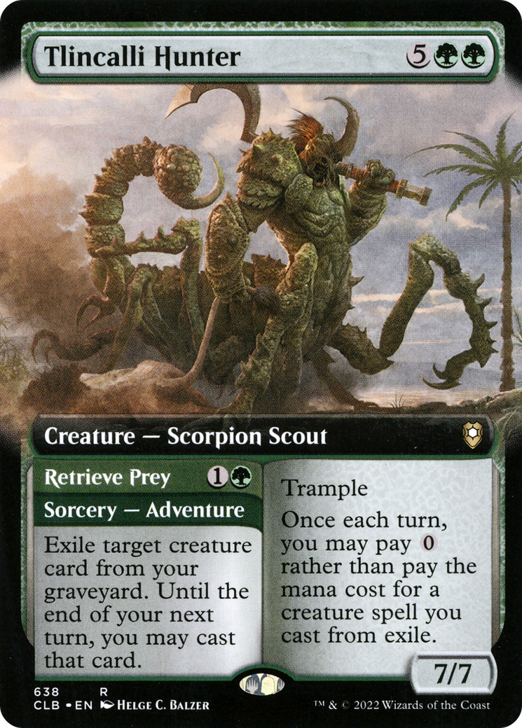 Image of Tlincalli Hunter (Extended Art) (CLB-638) - Commander Legends: Battle for Baldur's Gate: (Extended Art)