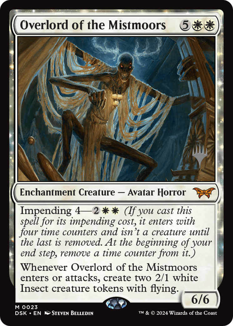 Image of Overlord of the Mistmoors (PPDSK-023) - Duskmourn: House of Horror Promos: (enchantment) Foil
