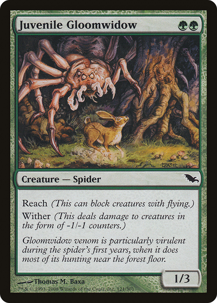 Image of Juvenile Gloomwidow (SHM-121) - Shadowmoor Foil