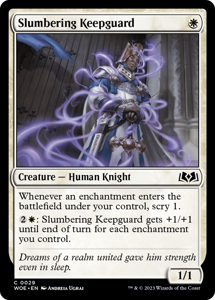 Image of Slumbering Keepguard (WOE-029) - Wilds of Eldraine Foil