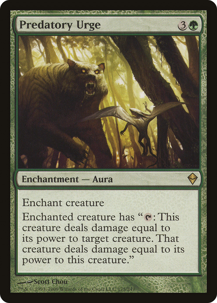 Image of Predatory Urge (ZEN-175) - Zendikar Foil