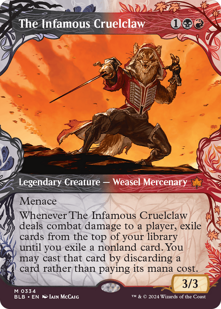 Image of The Infamous Cruelclaw (Showcase) (BLB-334) - Bloomburrow: (Showcase) (Borderless)