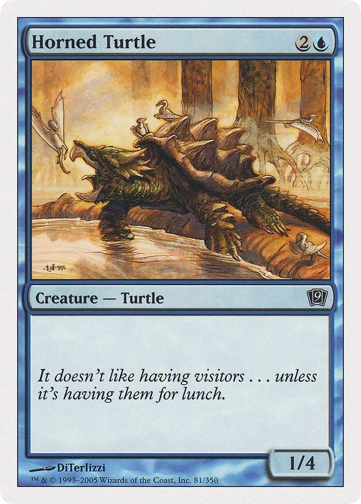 Image of Horned Turtle (9ED-081) - 9th Edition