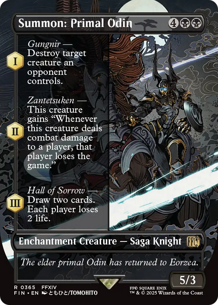 Image of Summon: Primal Odin (Borderless) (FIN-365) - FINAL FANTASY: (enchantment) (Borderless)