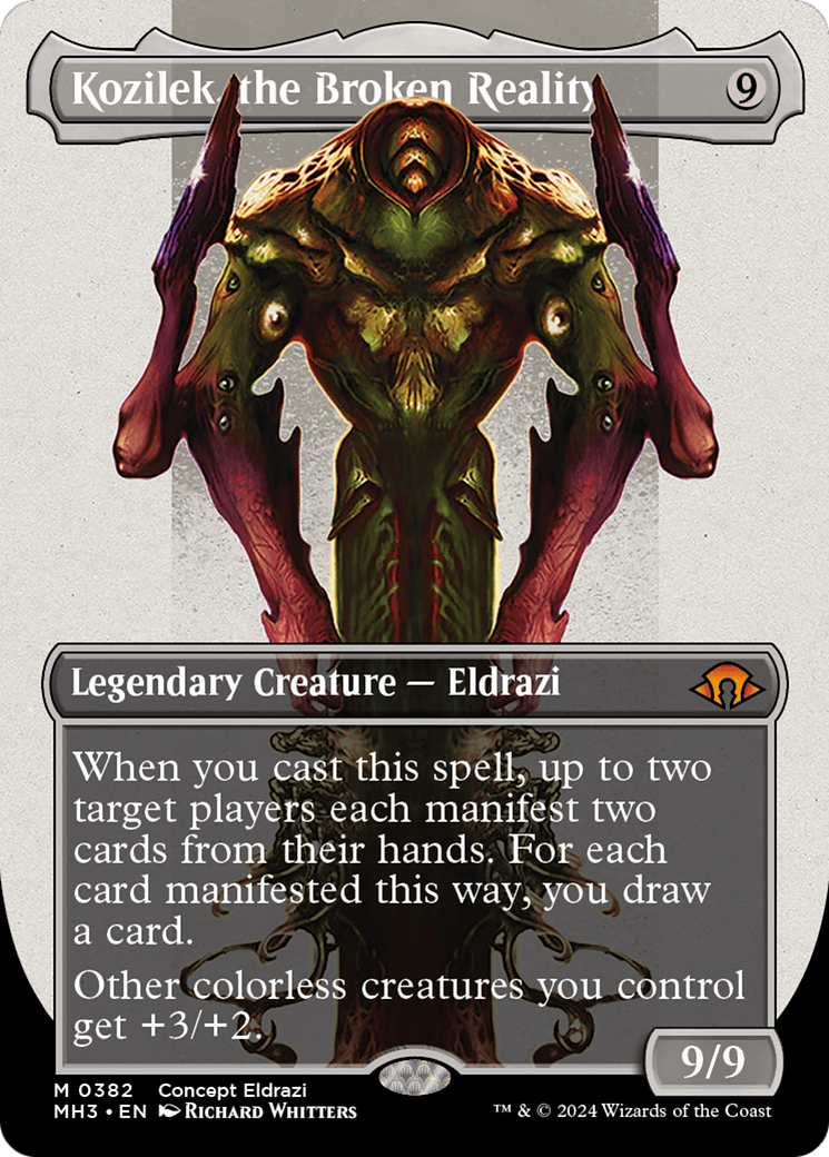 Image of Kozilek, the Broken Reality (Borderless) (MH3-382) - Modern Horizons 3 (Borderless) Foil