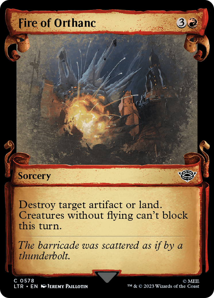 Image of Fire of Orthanc (Showcase Scrolls) (LTR-578) - The Lord of the Rings: Tales of Middle-earth: (Showcase)