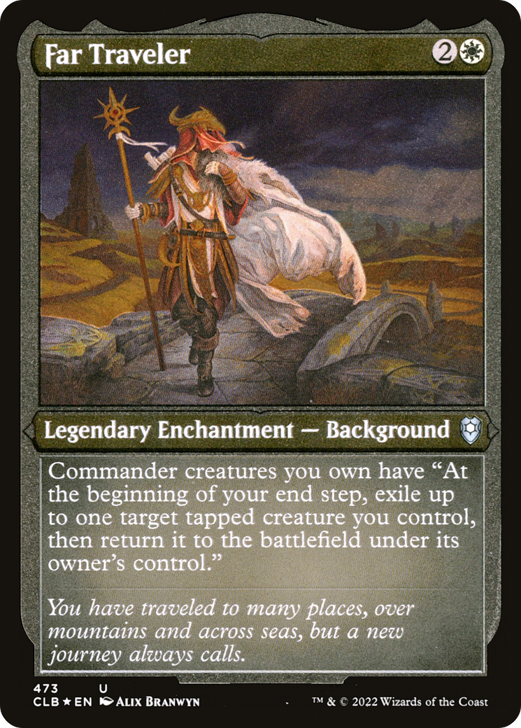 Image of Far Traveler (CLB-473) - Commander Legends: Battle for Baldur's Gate Etched Foil