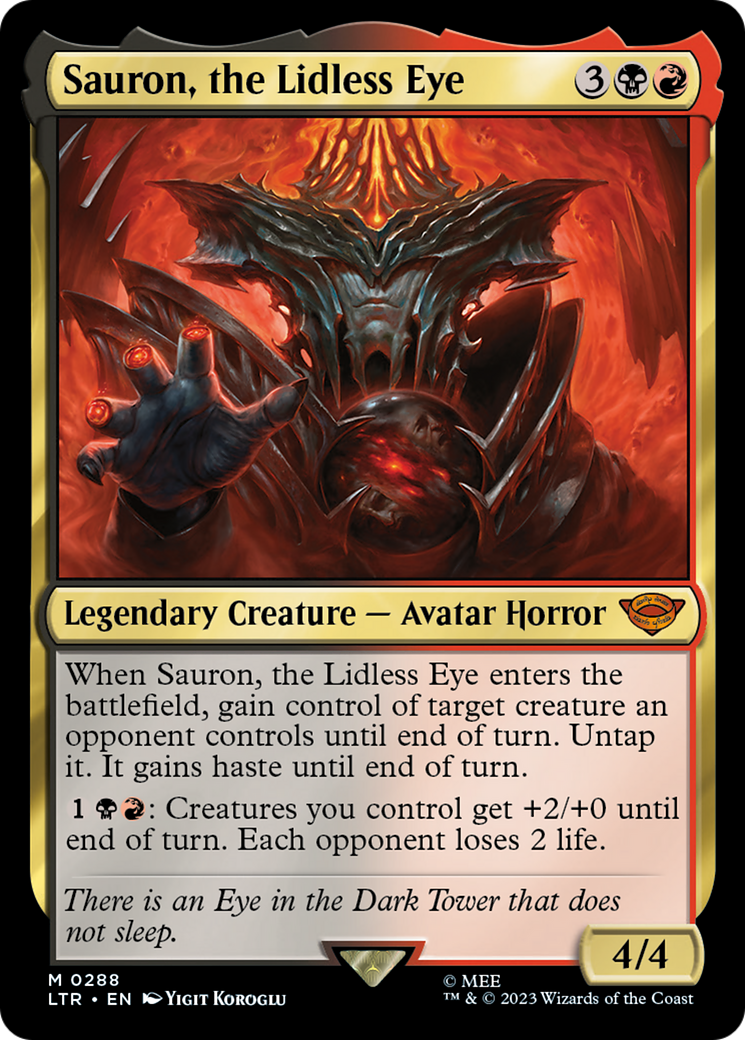 Image of Sauron, the Lidless Eye (LTR-288) - The Lord of the Rings: Tales of Middle-earth Foil