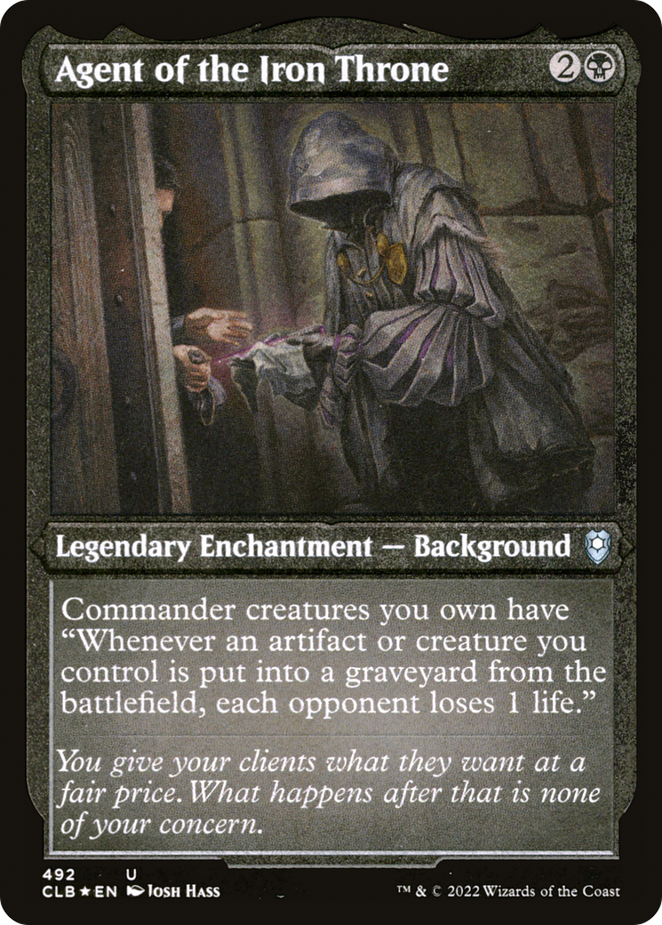 Image of Agent of the Iron Throne (CLB-492) - Commander Legends: Battle for Baldur's Gate Etched Foil