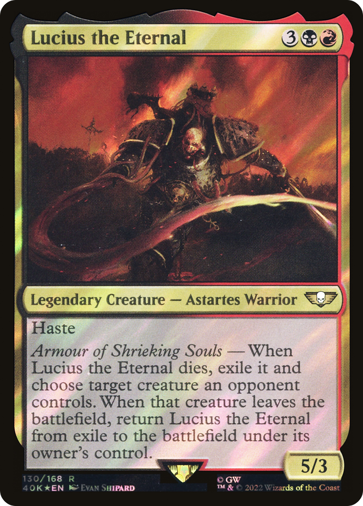 Image of Lucius the Eternal (Surge Foil) (40K-130) - Warhammer 40,000 Commander Foil