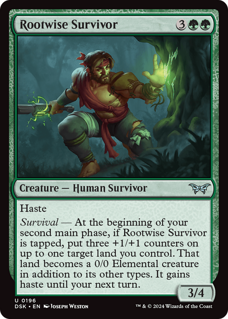 Image of Rootwise Survivor (DSK-196) - Duskmourn: House of Horror