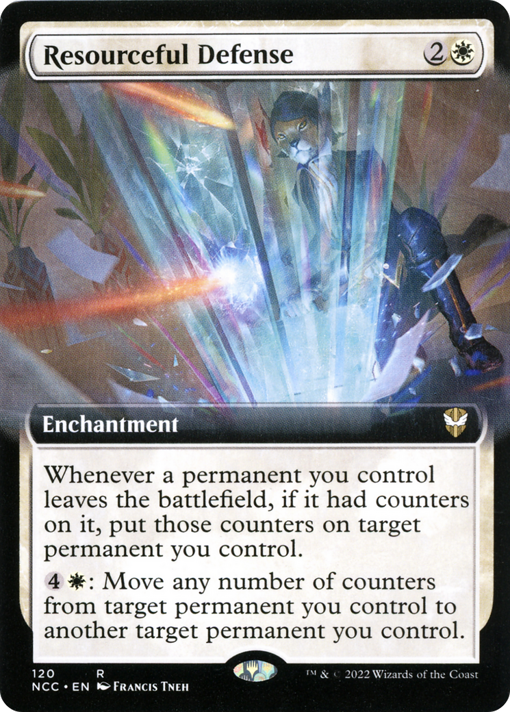 Image of Resourceful Defense (Extended Art) (NCC-120) - New Capenna Commander: (Extended Art)