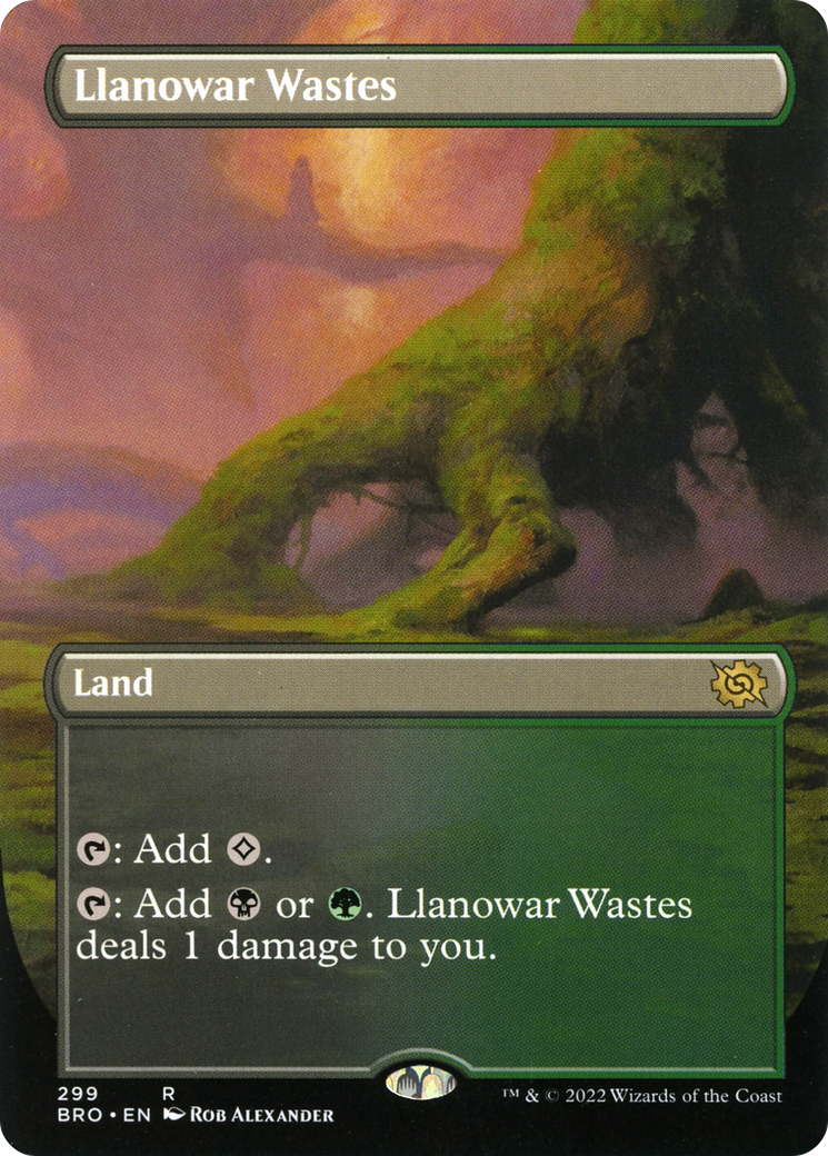 Image of Llanowar Wastes (Borderless) (BRO-299) - The Brothers' War (Borderless)