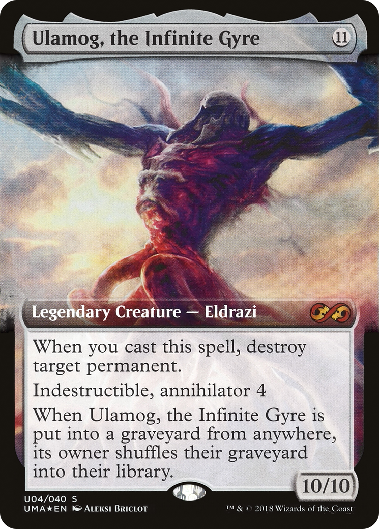 Image of Ulamog, the Infinite Gyre (UMA:BT-U04) - Ultimate Box Topper: (Extended Art) Foil