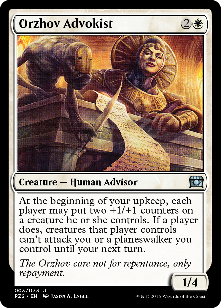 Image of Orzhov Advokist (PZ2-003) - Treasure Chest Foil