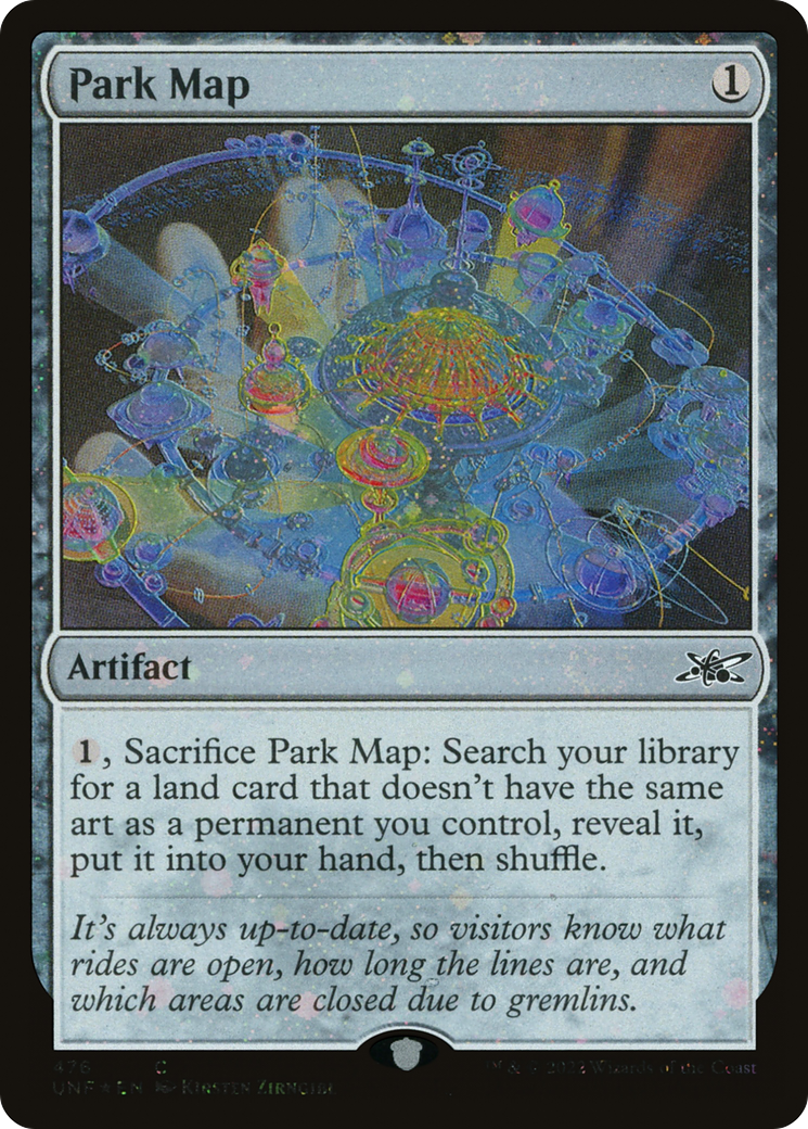 Image of Park Map (Galaxy Foil) (UNF-476) - Unfinity Foil