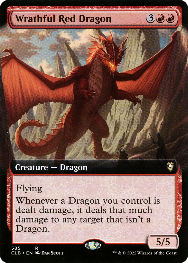 Image of Wrathful Red Dragon (Extended Art) (CLB-585) - Commander Legends: Battle for Baldur's Gate: (Extended Art)