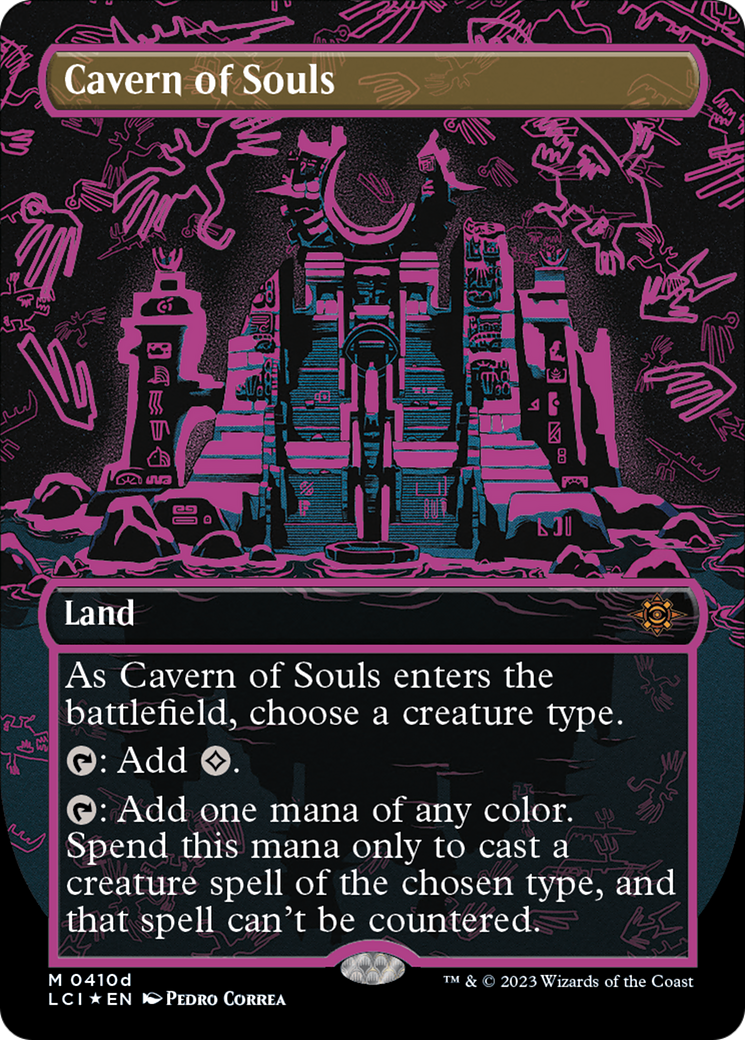 Image of Cavern of Souls (0410d) (Borderless) (LCI-410D) - The Lost Caverns of Ixalan (Borderless) Foil