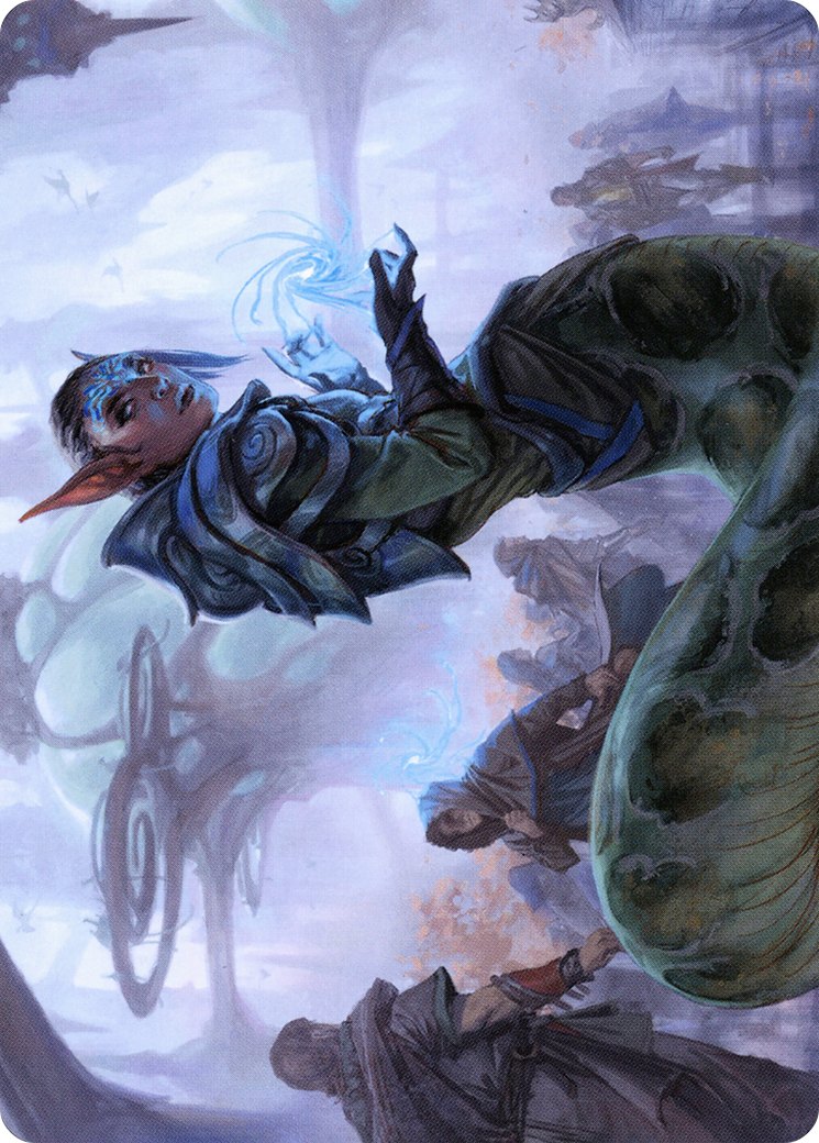 Image of Lonis, Cryptozoologist // Lonis, Cryptozoologist (AMH2-057) - Modern Horizons 2 Art Series (Borderless) Foil