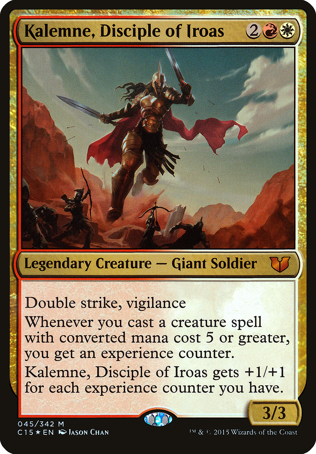 Image of Kalemne, Disciple of Iroas (Commander 2015) (OVER-045) - Commander 2015 Oversized Foil