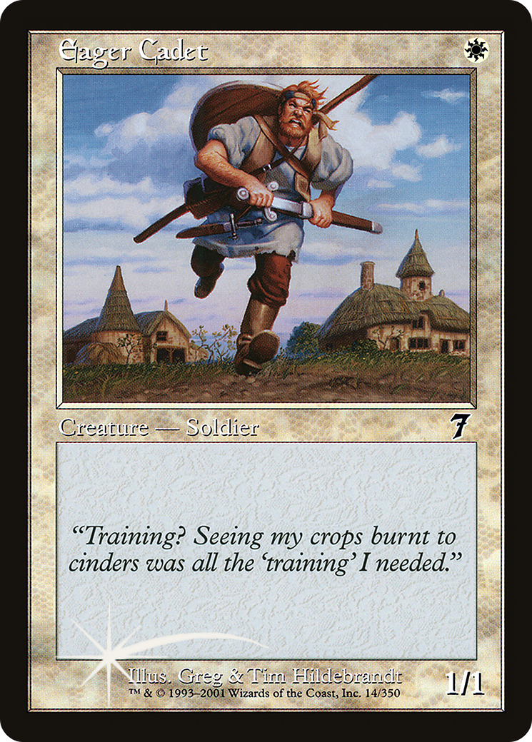 Image of Eager Cadet (7ED-014) - 7th Edition Foil