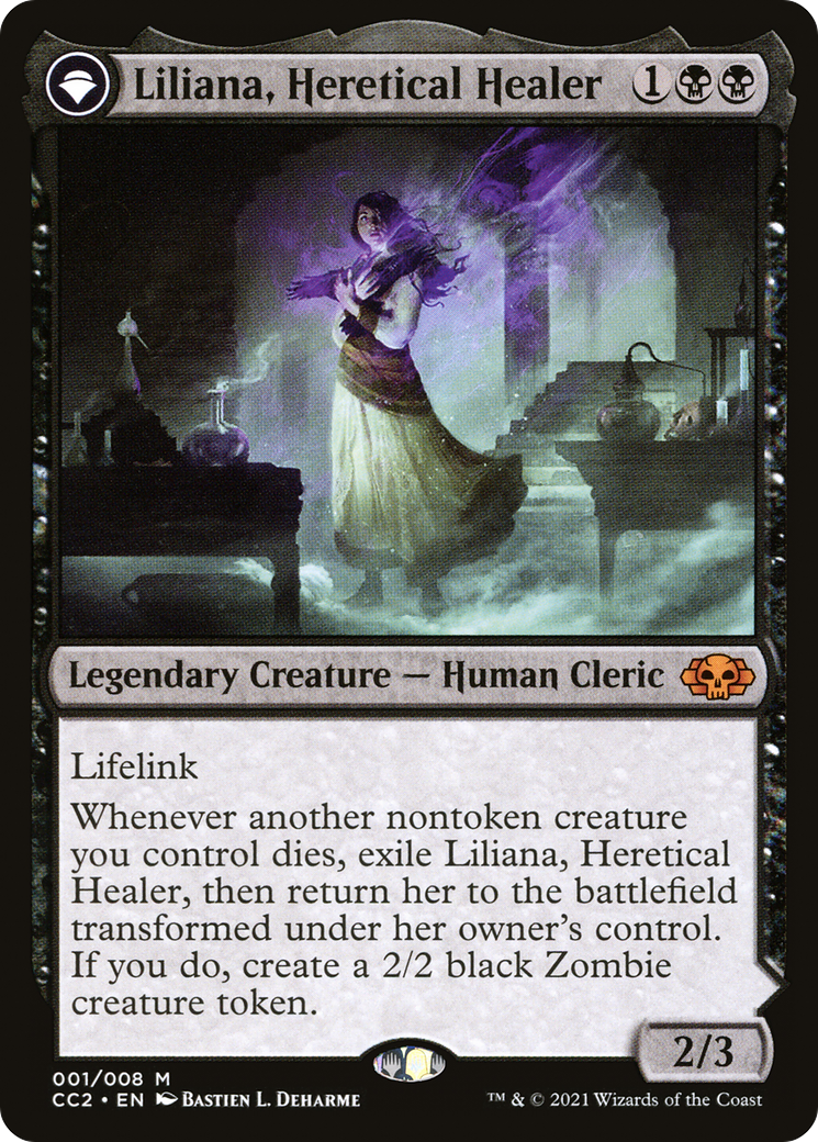 Image of Liliana, Heretical Healer (CC2-001) - Commander Collection: Black: (originpwdfc)