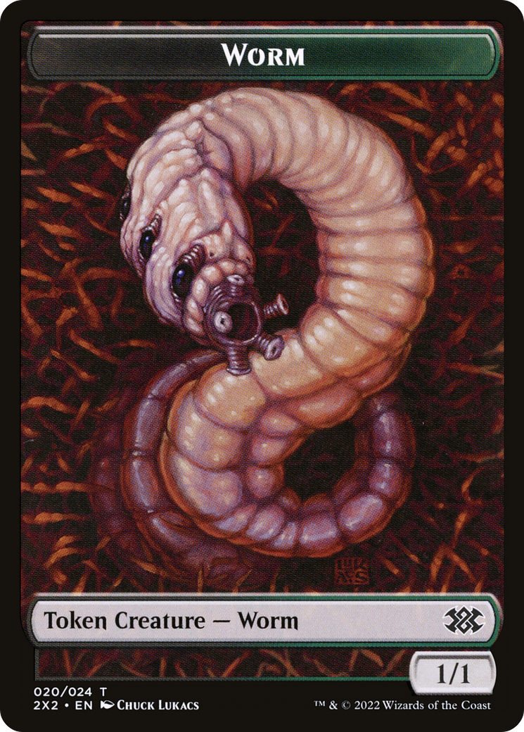 Image of Worm (T2X2-020) - Double Masters 2022 Tokens Foil