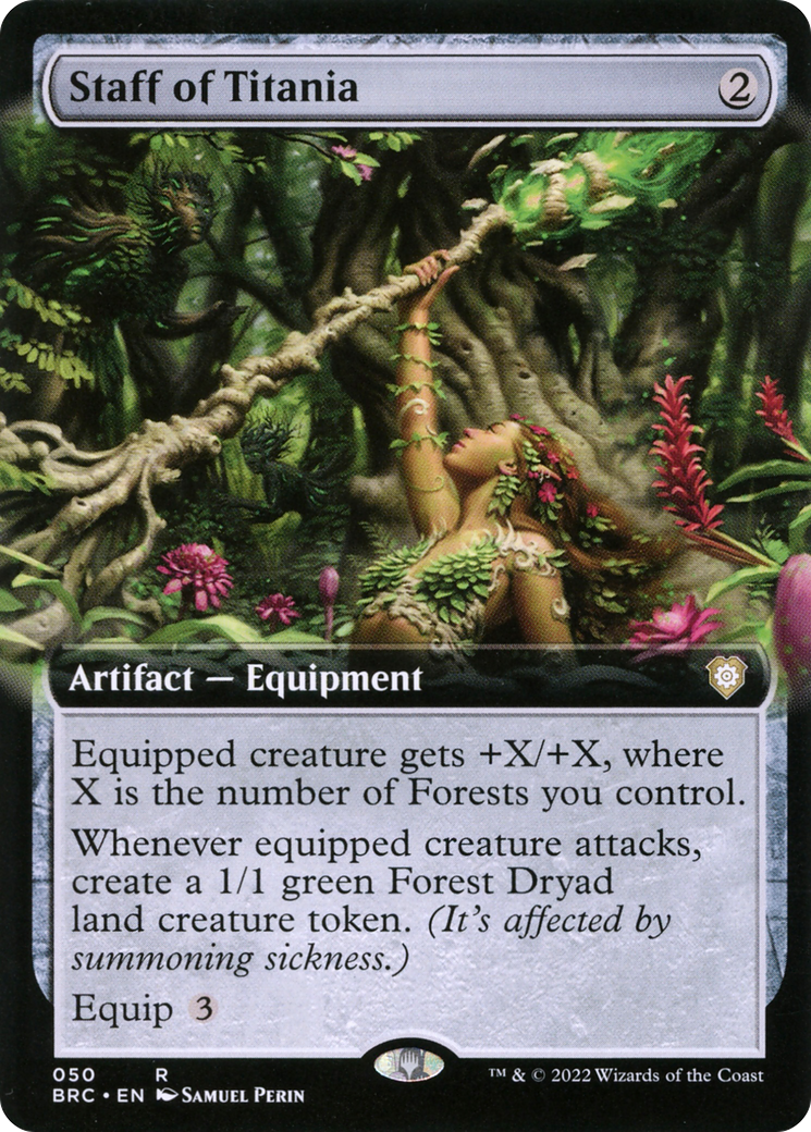 Image of Staff of Titania (Extended Art) (BRC-050) - The Brothers' War Commander: (Extended Art)
